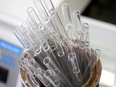 Glass test tubes