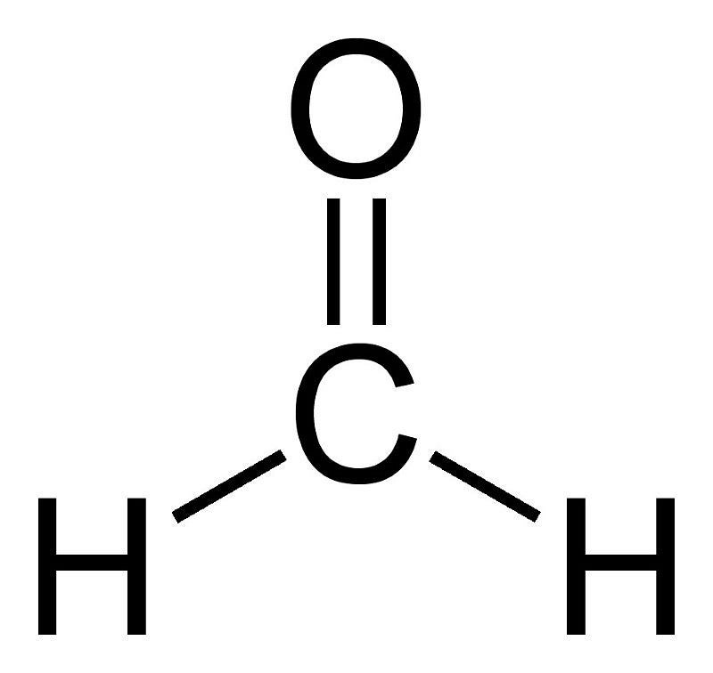 Structural formula for Formaldehyde 