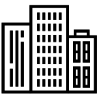 black buildings icon