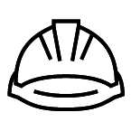 black hard hat icon