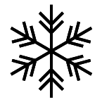 black snowflake icon
