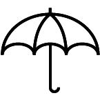 black umbrella icon