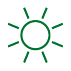 green line drawing of the Sun