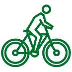 person riding bike icon