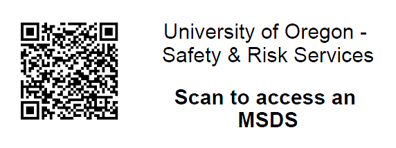 Scan to access MSDS / SDS