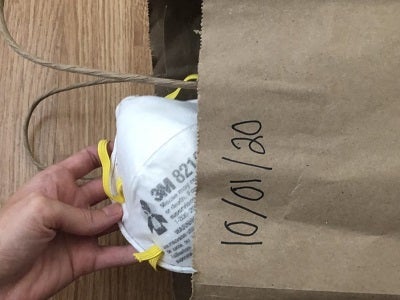 Storing N95 in paper bag