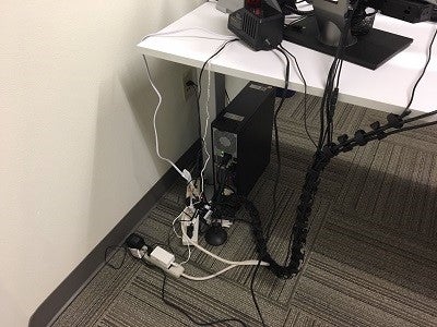 Office electrical cord hazard